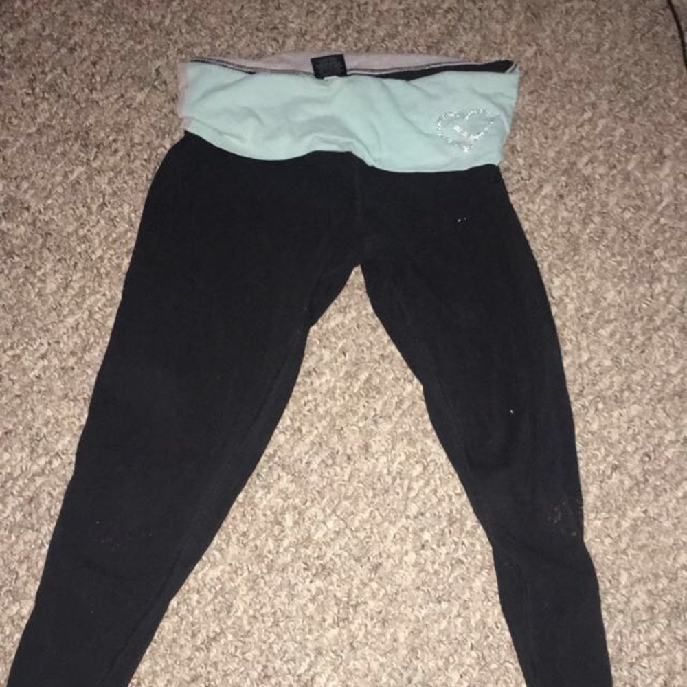 Black fold down legging